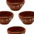 Onlineshoppee Wooden Handmade Serving Bowl, Set of 4 Size 3.8 Inch