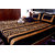 Double bed cover set in Black / gold applique - Queen Size