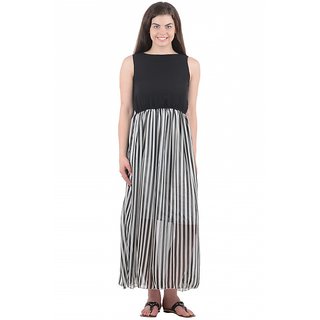 Buy Westchic Black And White Striped A 