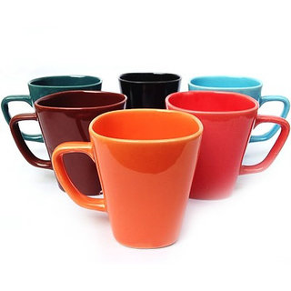 Buyer's Beach Stylish Square Color-Harmony Mug  Set Of-6