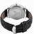 Fogg Fashion Store Round Dial Black Leather Strap Quartz Watch For Men