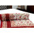 Doubles Cotton designer Quilt / Razai in Floral print in White / Red Combo - Que