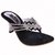 Smalto Black Steps Sunny Burmish Party Wear Sandal For Women