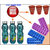 Combo of Water bottle (Printed)+Ice trays (4)+Spiral Glass (3)