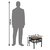 Onlineshoppee Wooden & Iron Stool/Table Size(LxBxH-13.5x13.5x13.5) Inch