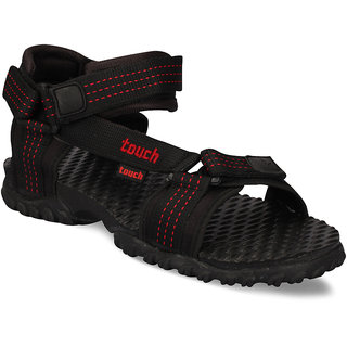Buy Lakhani Touch Black \u0026 Red Sandals 