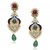 Kriaa Peacock Design Kundan Austrian Stone Multicolor Earrings