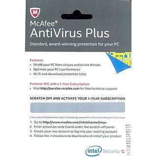 McAfee McAfee AntiVirus Plus 1 PC 1 Year ANTIVIRUS ...