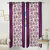 Cream,Purple Polyester Door Curtain Feet (Combo Of 2)
