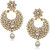 Meenaz Exclusive Pearl Jhumki Gold Plated Cz Earings T213