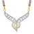 Meenaz Fancy Gold And Rhodium Plated Cz Mangalsutra Pendant Msp744