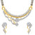 Meenaz Colouerfull Cz Gold And Rhodium Plated Magalsutra Set