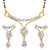 Meenaz Classic Cz Gold And Rhodium Plated Mangalsutra Set