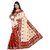 Aarushi Fashion Red & Cream Color Art Slk & Chanderi Silk Saree.