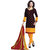 Drapes Yellow And Black Cotton Printed Salwar Suit Dress Material (Unstitched)