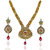 Kriaa Gold Plated Multicolor Gold Necklace Set For Women
