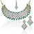 Kriaa Non Plated Green Alloy Necklace Set For Women