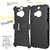AMZER Back Cover For HTC One M9 PLUS - Black (Hybrid Warrior Case)
