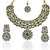 Kriaa Mithya Blue & Green Choker Necklace Set with Maang Tikka