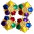 Unique Arts Designer Diyas Multicolour Petals with kundan work - set of 4 diyas