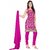 Bano Angel Womens Fuschia Color, Embroidery Salwar Suit Dress Materials