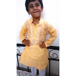 chikan kurta for baby boy