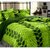 Green Floral Printed Double Bed Sheet With Pillow Cover