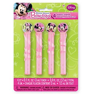 4 Minnie Bubble Tubes & Wands