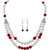 Pearlz Ocean White Shell Pearl And Dyed Red Coral Necklace Set