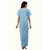 Trendy Comfortable Round neck Light Blue Cotton Half Sleeve Loose Fit Maternity