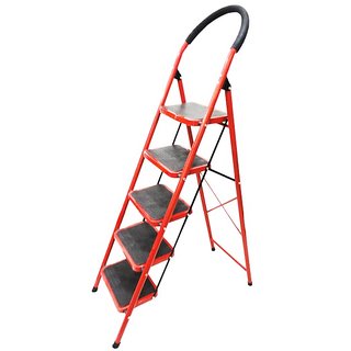Buy XENSA RED WIDE 5 STEP IRON LADDER Online @ ₹3299 from ShopClues