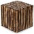 Wooden Square Shape Stool/Chair/Table Made From Natural Wood Blocks 10 Inch