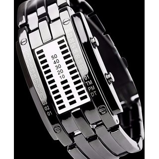 Buy Pappi Boss Black Metallic Chain Led Watch Online 649 from