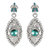 Kriaa Silver Plated Austrian Stone Green Earrings-1302125