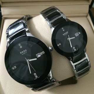 Shop Rado Black Silver Couple Watch Online Shopclues