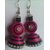 pink jhumkas made from paper quilling