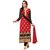Shopping Queen Red Chanderi Semi-Stitched Salwar Suit