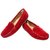 Impression Red Imported Artificial Velvet Leather Moccasin