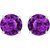 Silver Dew 925 Sterling Silver Solitaire Round Amethyst Earring
