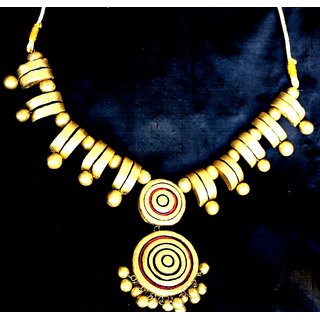 Gold Terracotta Necklace Set