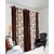 Jds013 Coffer Brown Panel Eyelet Curtain Set Of 2