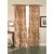 Jds008 Beige Brown Big Leaf Designer Curtain Set Of 2
