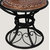 Onlineshoppee Design Wooden & Wrought Iron Chair Size (LxBxH-16x13x18.5) Inch