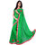 florence clothing company Green Georgette Embroidered Saree Without Blouse