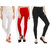 Kamaira Premium Ankle length Leggings Combo White Red  Black