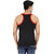 Zippy Men's Vest Cotton Solid Romeo Black Sleeveless Gym Vest
