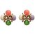 Fancy Bow Style Multicolour Stud Earrings - 741.15