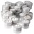 Tea Light Candle With Metal Base (White) - Pack Of 50
