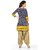 BanoRani Womens Beige & Blue Color PolyCotton UnStitched Patiyala Salwar Suit