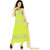 7 Colors Lifestyle Yellow Coloured Net Brasso Semi-Stitched Anarkali Suit